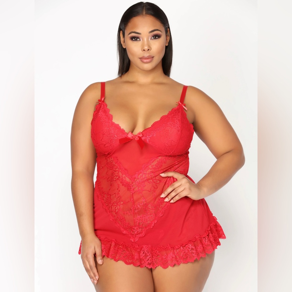 Fashion Nova Best You Ever Had Babydoll - Red